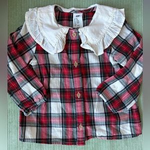 Tartan Christmas Plaid Blouse